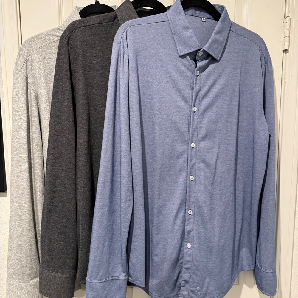 State & Liberty Stretch Button Down Casual Dress Shirts (Buttoned Down Collars)